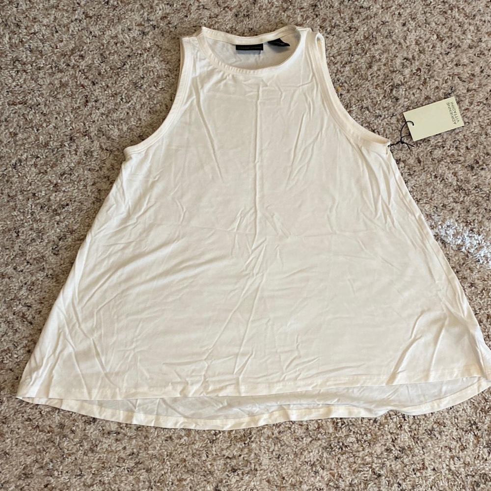 Adrienne Vittadini Cream Colored Tank Top
